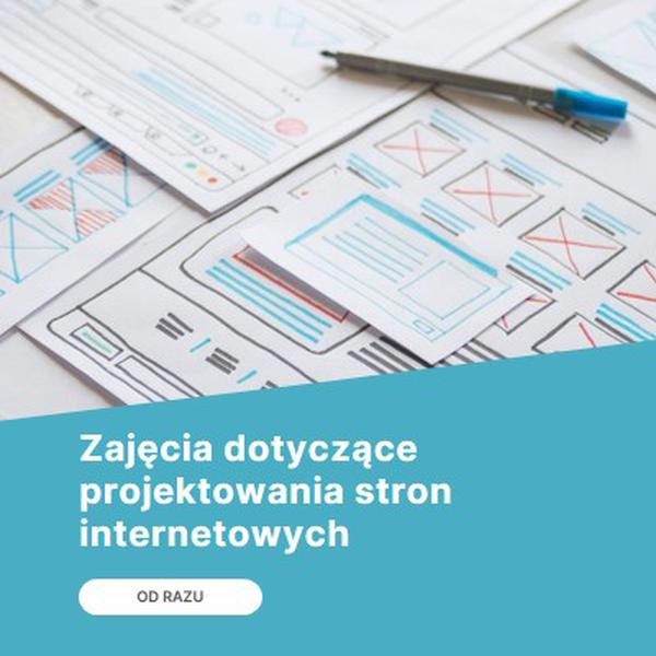 Zajęcia dotyczące projektowania stron internetowych blue modern-simple