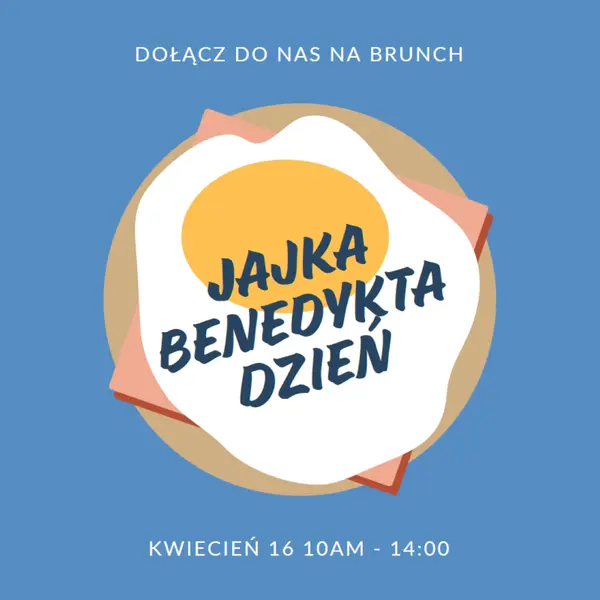 Jajka Benedykta Dzień blue whimsical-color-block