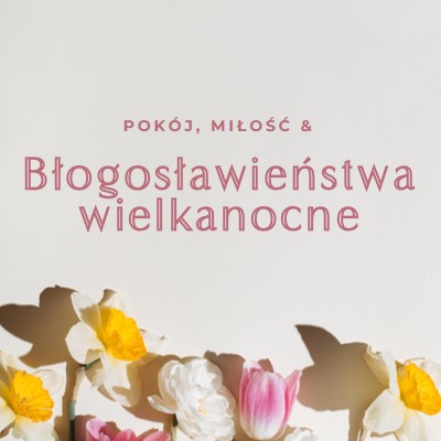 Wielkanocny spokój i miłość gray modern-simple