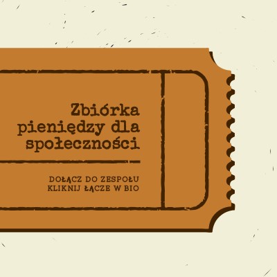 Duży bilet brown vintage-retro