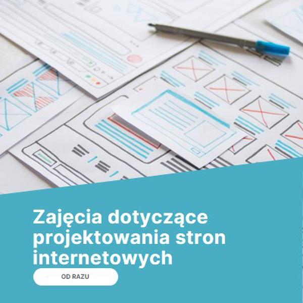 Zajęcia dotyczące projektowania stron internetowych blue modern-simple