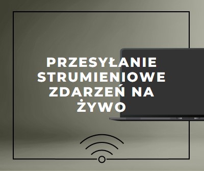 Przesyłanie strumieniowe zdarzeń na żywo gray modern-bold