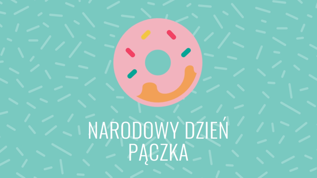 Yum it's National Donut Day blue modern-simple
