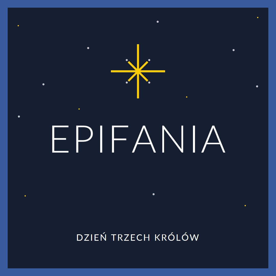 Obserwacja Trzech Króli blue modern-simple