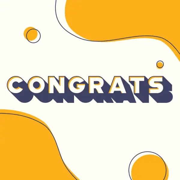 Gratulacje white modern-bold