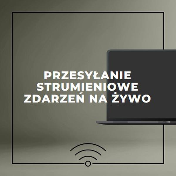 Przesyłanie strumieniowe zdarzeń na żywo gray modern-bold