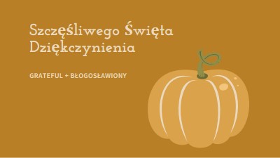 Wdzięczny i błogosławiony brown whimsical-line