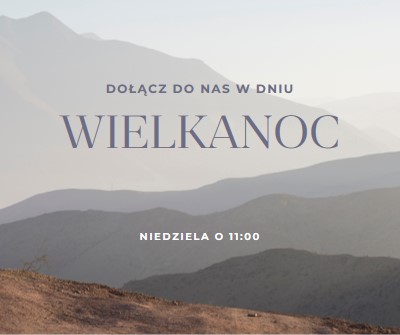 Dołącz do nas w Niedzielę Wielkanocną gray modern-simple