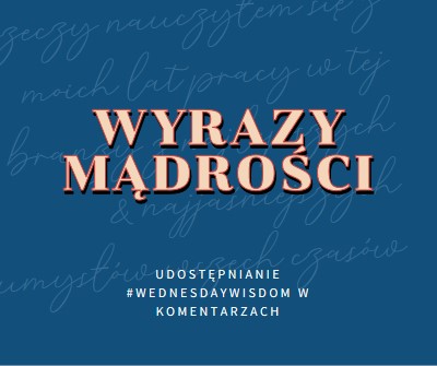 Wyraz dla mądrych blue modern-simple