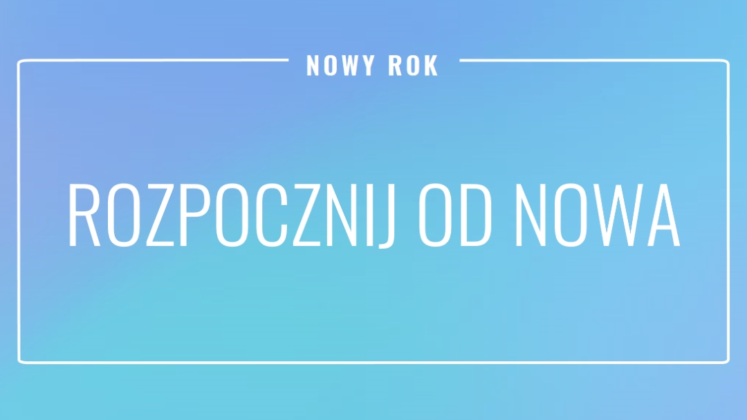 Rozpoczęcie od nowa blue modern-bold