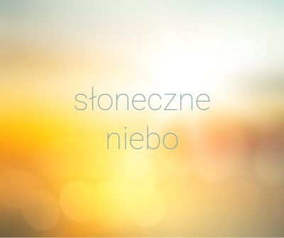 Słoneczne niebo yellow modern-simple