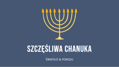 Chanuka Sameach blue modern-simple