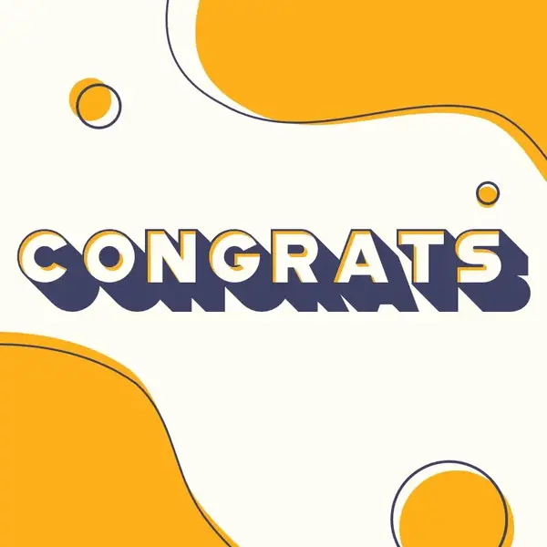 Gratulacje white modern-bold