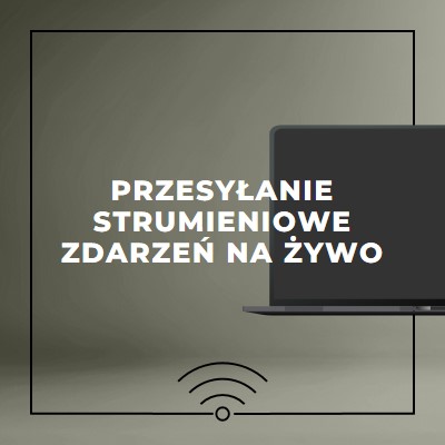 Przesyłanie strumieniowe zdarzeń na żywo gray modern-bold