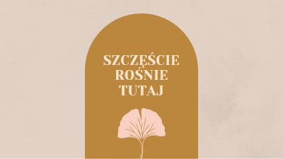 Szczęście rośnie tutaj gray organic-boho