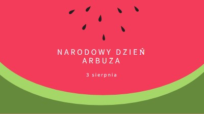 Narodowy Dzień Arbuza pink modern-simple