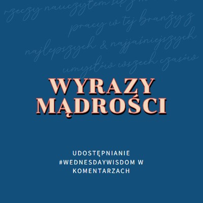 Wyraz dla mądrych blue modern-simple