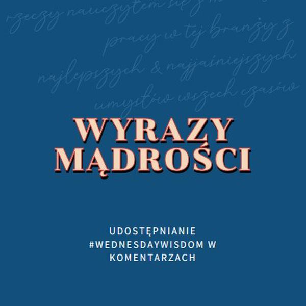 Wyraz dla mądrych blue modern-simple