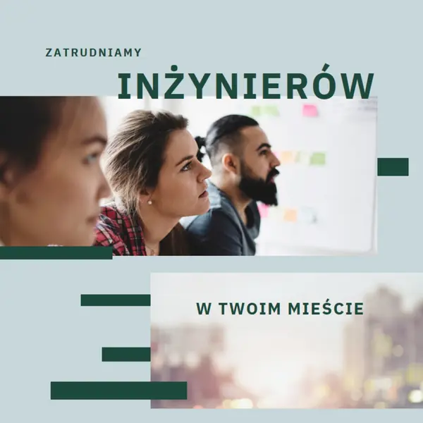 Zatrudniamy inżynierów blue modern-simple
