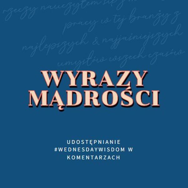 Wyraz dla mądrych blue modern-simple