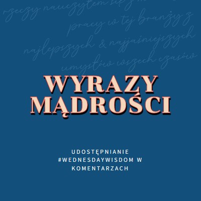 Wyraz dla mądrych blue modern-simple