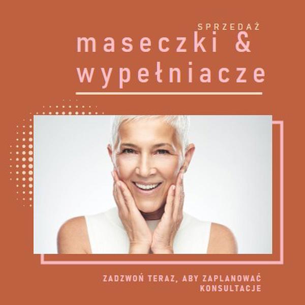 Sprzedaż maseczek i wypełniaczy orange modern-geometric-&-linear