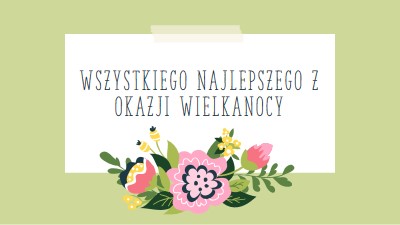 Kwiaty wielkanocy green whimsical-line