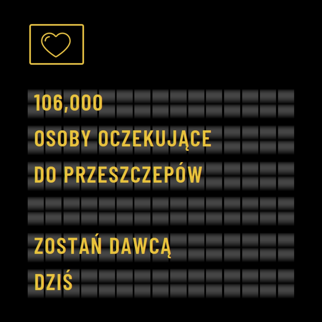 Zostań dzisiaj dawcą narządów black modern-bold