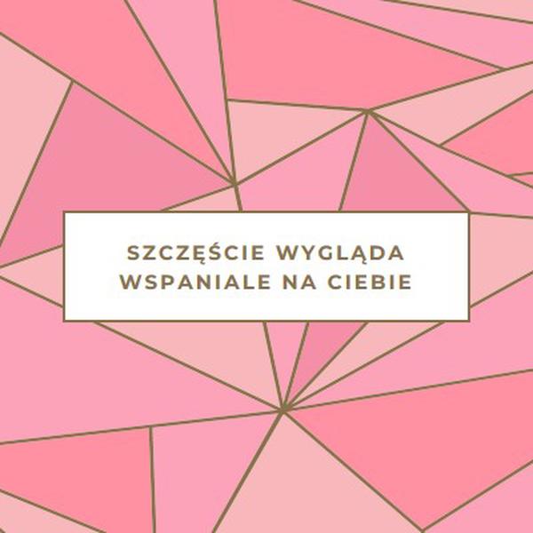 Szczęśliwe zwroty pink modern-simple