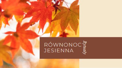 Równonoc jesienna orange modern-simple