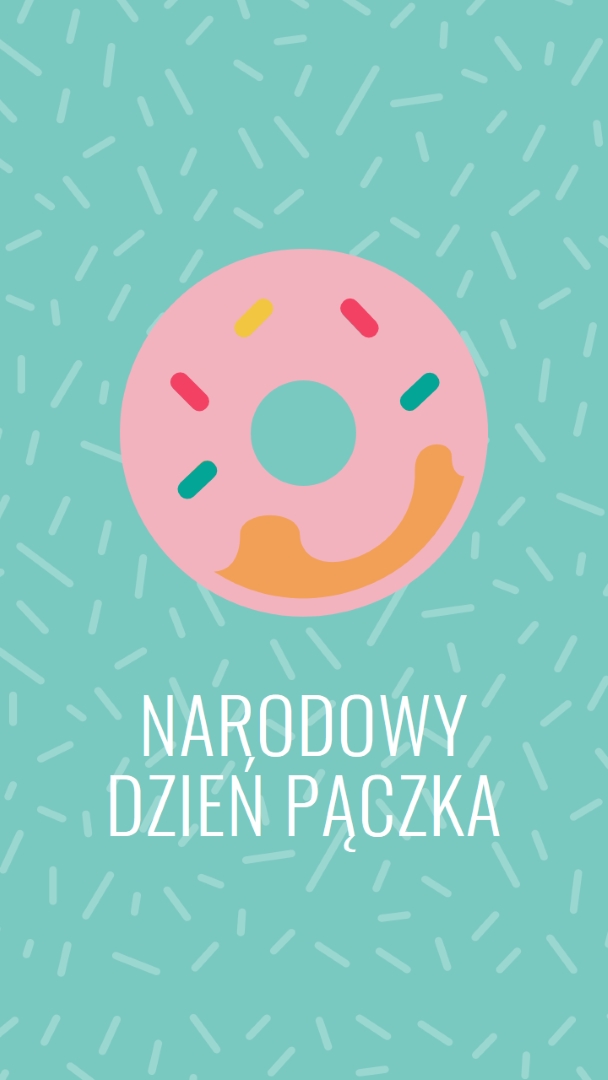 Yum it's National Donut Day blue modern-simple
