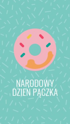 Yum it's National Donut Day blue modern-simple