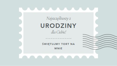 Wspaniałe urodziny blue modern-simple