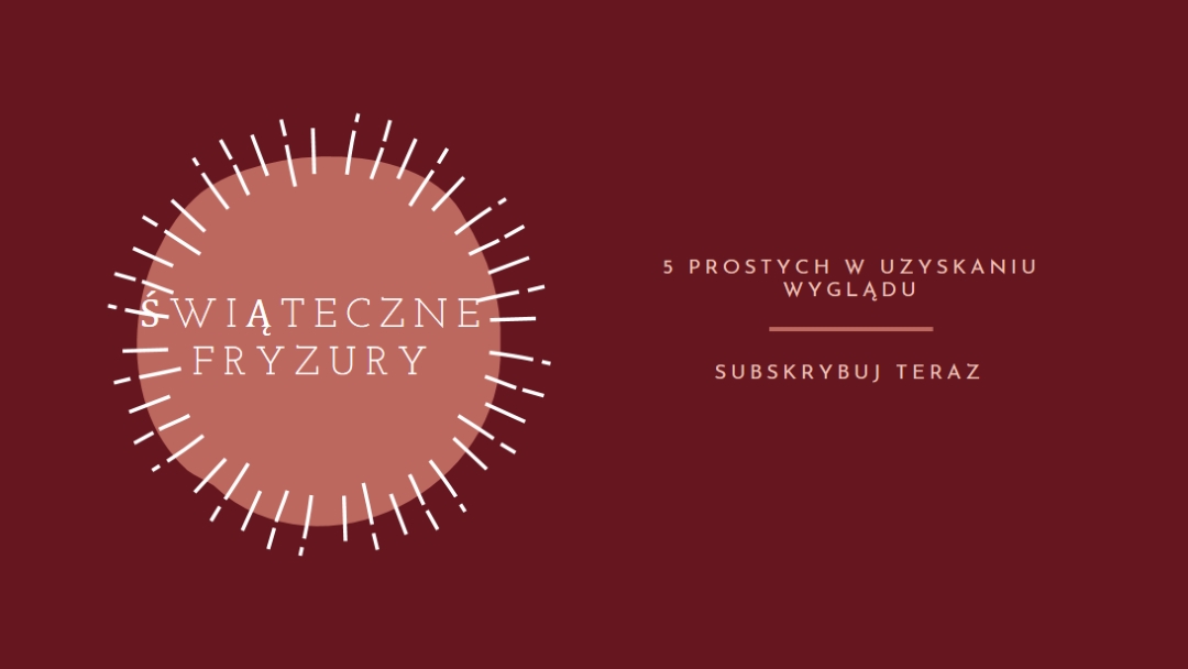 Świąteczne fryzury red organic-simple