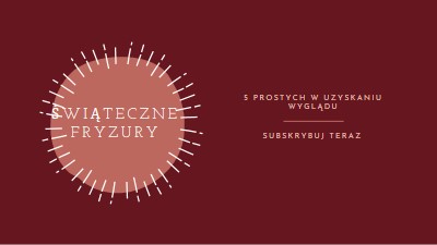 Świąteczne fryzury red organic-simple