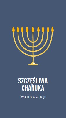 Chanuka Sameach blue modern-simple