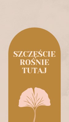 Szczęście rośnie tutaj gray organic-boho