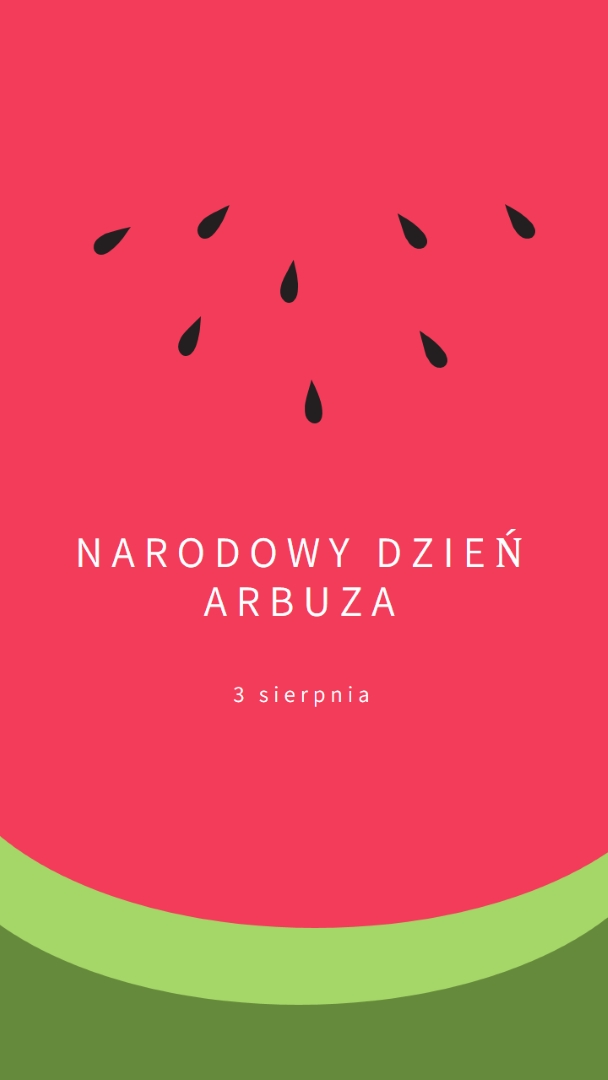 Narodowy Dzień Arbuza pink modern-simple
