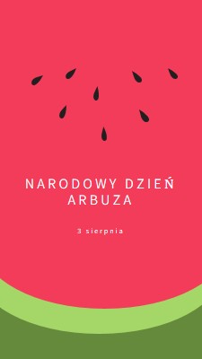 Narodowy Dzień Arbuza pink modern-simple