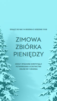 Zimowa kraina czarów blue modern-simple