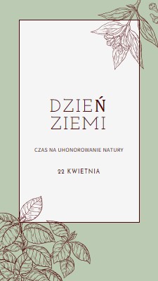 Masz na myśli świat dla mnie green vintage-botanical