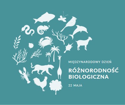 Świętuj Światowy Dzień Różnorodności Biologicznej blue modern-simple