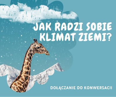 Porozmawiajmy o zmianach klimatu blue whimsical-color-block