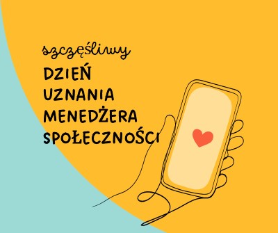 Oto informacje dla menedżerów społeczności yellow whimsical-line