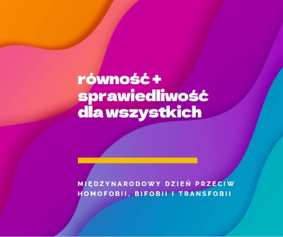 Honor Międzynarodowy Dzień Przeciw Homofobii purple modern-bold