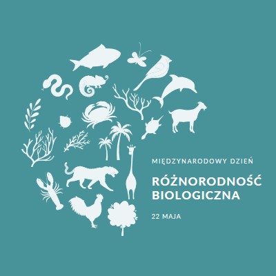 Świętuj Światowy Dzień Różnorodności Biologicznej blue modern-simple