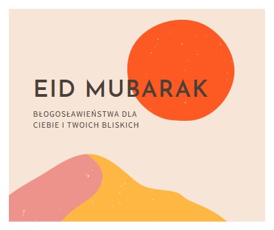 Błogosławieństwa Eid pink organic-simple