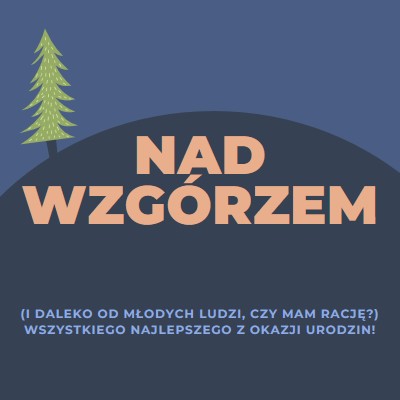 Ponad wzgórzem blue modern-bold