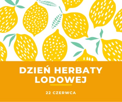 Życiowe cytryny przeznaczone są na mrożoną herbatę orange whimsical-color-block