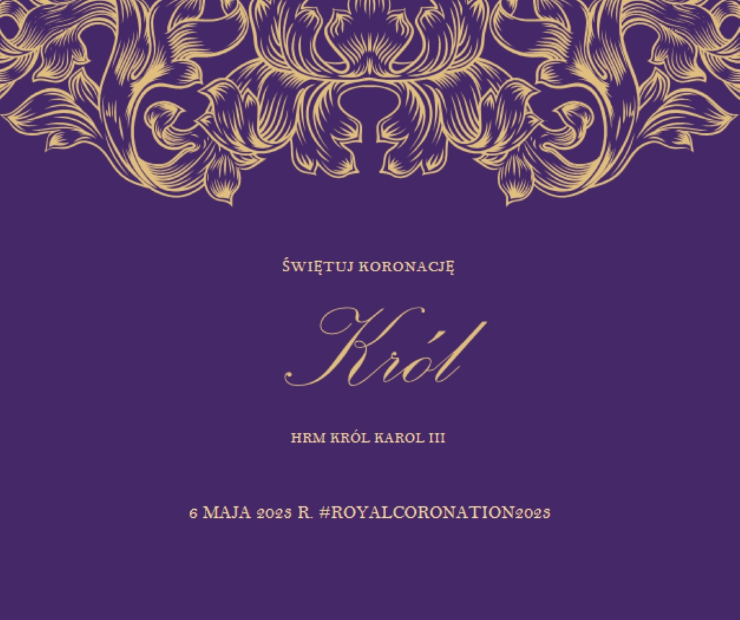 Koronacja pasuje do króla purple modern-simple